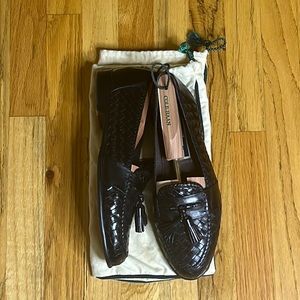 Cole Haan Mens Black Woven Loafers Size 11